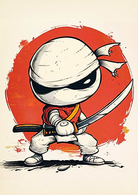 Cartoon Ninja Katana