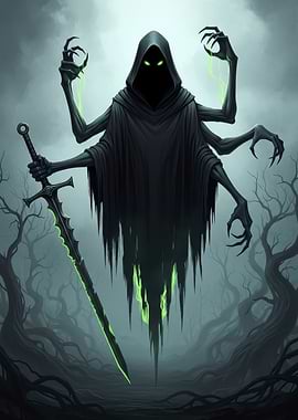 Grim Reaper in Dark Forest