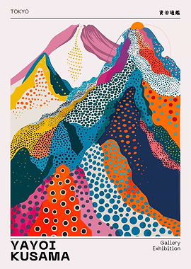 Yayoi Kusama Tokyo Gallery Exhibition Poster