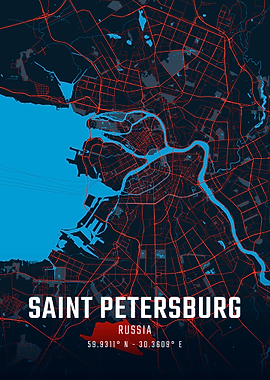 Saint Petersburg City Map