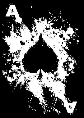 Ace of Spades Splatter Art