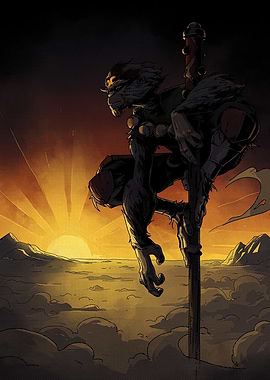 Monkey King at Sunset