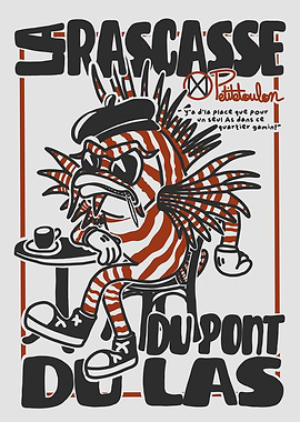 Cartoon Scorpionfish at Cafe in Toulon