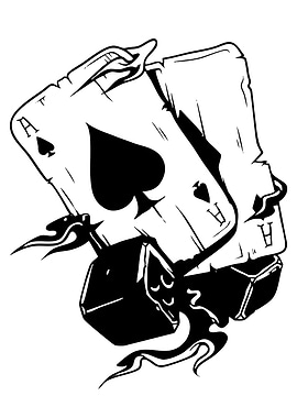 Ace of Spades Graphic Illustration