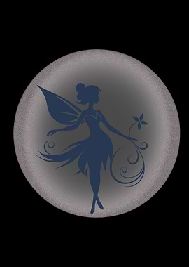 Fairy Silhouette in Circle