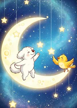 Dog Bird Moon