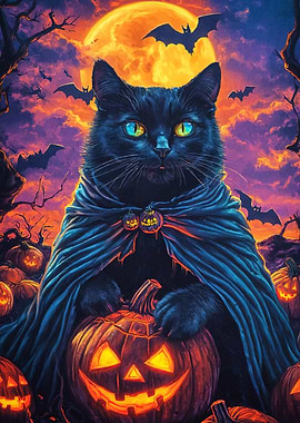 Halloween Cat Pumpkin