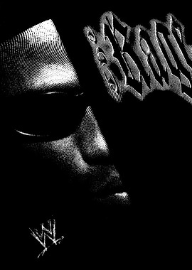 The Rock WWE Monochrome Portrait