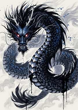 Black Dragon Illustration