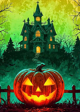 Halloween Pumpkin Haunted House