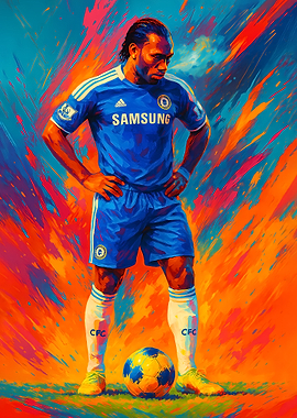 Didier Drogba Soccer Art