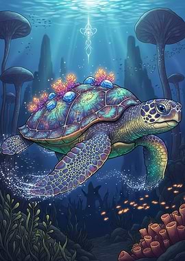 Crystal Turtle Underwater Fantasy