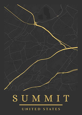 Summit, United States Map Art