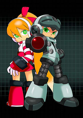 Anime-style characters with futuristic outfits