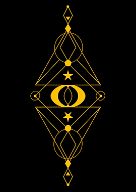 Geometric Eye Symbol in Gold