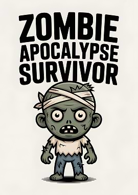 Zombie Apocalypse Survivor Cartoon