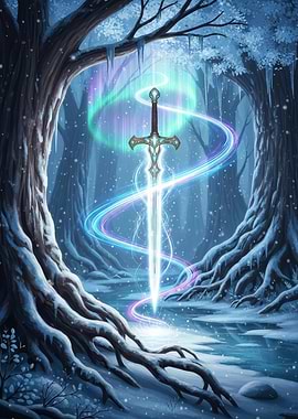 Sword in Winter Forest