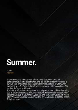 Summer Definition Text Art