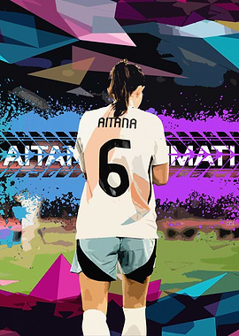 Aitana Bonmati Soccer Art