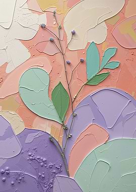 Pastel Impasto Bloom