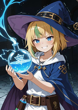 Anime Witch with Potion