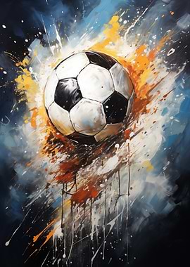 Abstract Soccer Ball Art