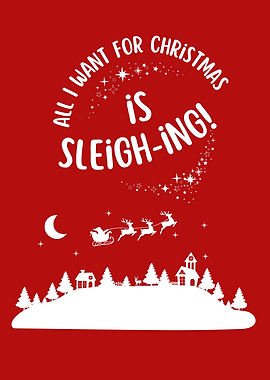 Christmas Sleigh-ing Holiday Poster