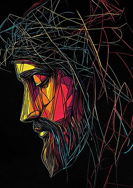 Jesus Christ Abstract Portrait
