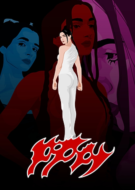 Poppy digital art portrait