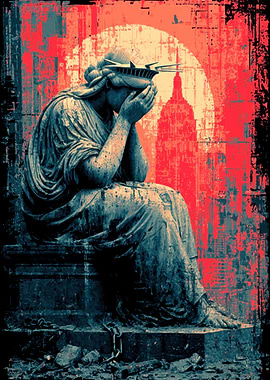 Distressed Statue of Liberty Art