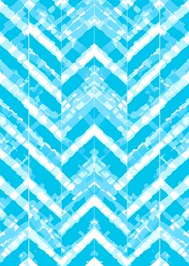 Abstract Blue and White Chevron Pattern