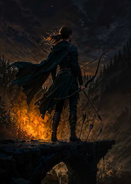 Archer on Cliff Edge