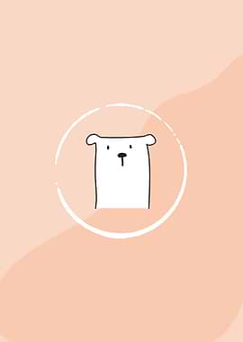 Cute Minimalist Bear Illustration