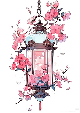 Floral Lantern Illustration