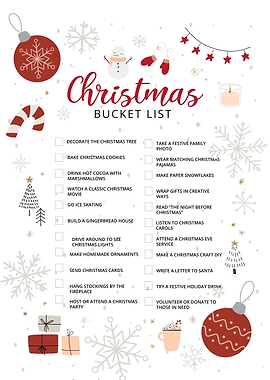 Christmas Bucket List Printable