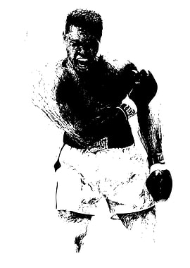 Muhammad Ali Black and White Portrait