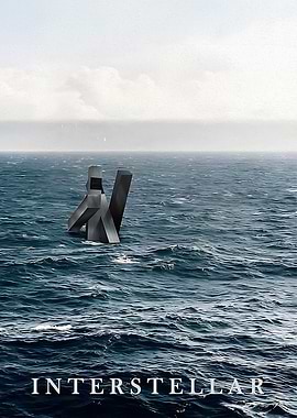 Interstellar movie poster ocean sculpture