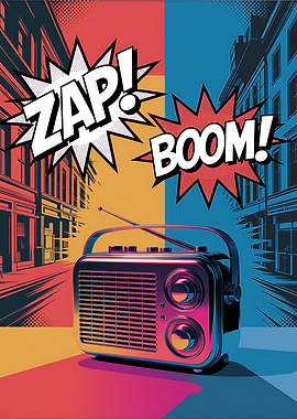 Retro Radio Pop Art