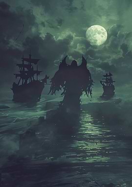 Grim Reaper on a Misty Sea