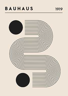 Bauhaus 1919 Minimalist Art Print