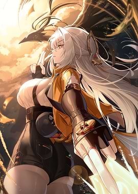 Girl with Golden Light