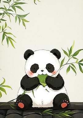 Cute Panda Bamboo