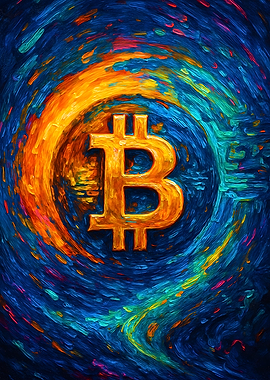 Bitcoin Abstract Painting