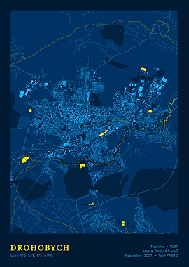 Drohobych, Ukraine City Map