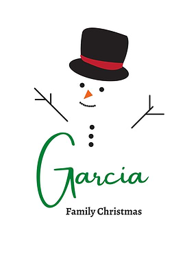 Garcia Family Christmas Snowman