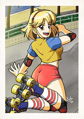 Roller Skating Girl