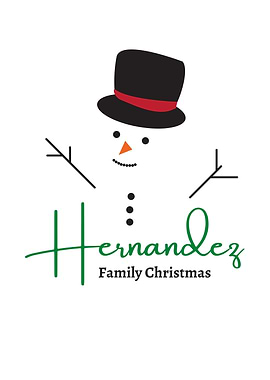 Hernandez Family Christmas Snowman