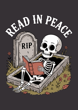 Read in Peace Skeleton Book