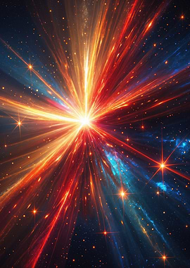 Cosmic Stellar Burst — Radiant Nebula Explosion in Deep Space