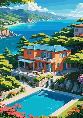 Coastal Villa with Pool